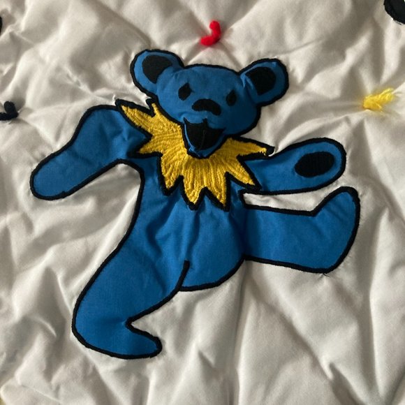 Vintage Grateful Dead Dancing Bear Baby Quilt / Wall Hanging / Tapestry HANDMADE - Picture 9 of 15